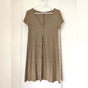 Pull & Bear green striped dress